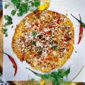 Cheesy Masala Papad